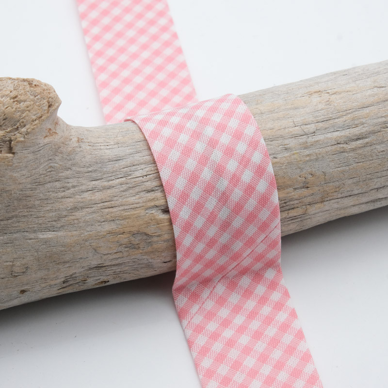 30mm Pink Vichy Biais - Maison Klem